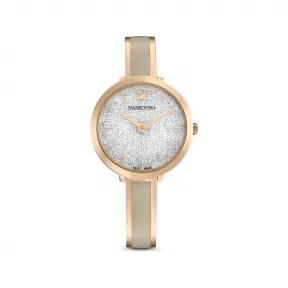 施华洛世奇/Swarovski Crystalline Delight 腕表  瑞士制造  金属手链  灰色  玫瑰金色调润饰 5642218