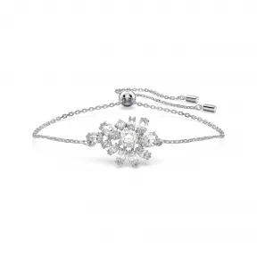 施华洛世奇/Swarovski Gema 手链 混合切割 花朵 白色 镀铑 5648979