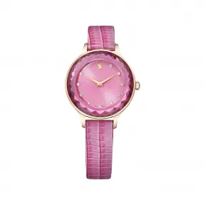 施华洛世奇/Swarovski Octea Nova 腕表  瑞士制造  真皮表带  粉红色  玫瑰金色调润饰 5650030