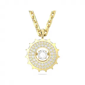 施华洛世奇/Swarovski Rota 链坠  混合式圆形切割  白色  镀金色调 5650366