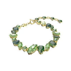 施华洛世奇/Swarovski Gema 手链  混合切割  绿色  镀金色调 5652822