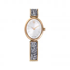 施华洛世奇/Swarovski Crystal Rock Oval 腕表  瑞士制造  金属手链  玫瑰金色调  玫瑰金色调润饰 5656851