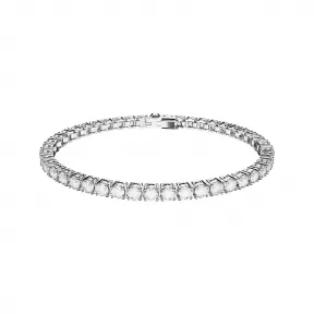 施华洛世奇/Swarovski Matrix Tennis 手链  圆形切割  小码  白色  镀铑 5660917