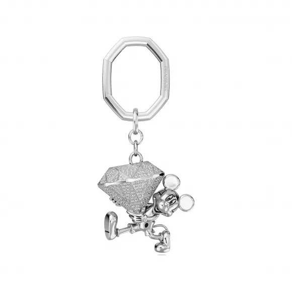 施华洛世奇/Swarovski Disney Mickey Mouse 钥匙扣  白色  镀铑 5670082