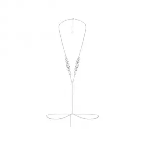 施华洛世奇/Swarovski Swarovski x SKIMS 身体链 混合切割 V 形 白色 不锈钢 5678061