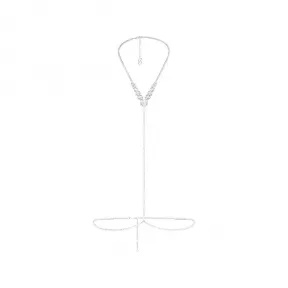 施华洛世奇/Swarovski Swarovski x SKIMS 身体链 混合式切割 爪链 Y 形 白色 镀铑 5678064