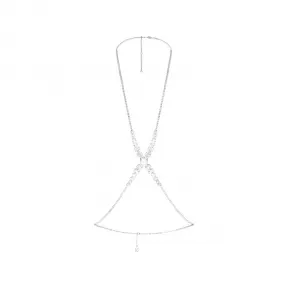 施华洛世奇/Swarovski Swarovski x SKIMS 身体链 混合式切割 爪链 X 形 白色 镀铑 5678069