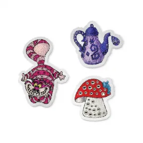 施华洛世奇/Swarovski Alice in Wonderland 可移除贴纸 猫咪、茶壶和蘑菇 流光溢彩 5689428