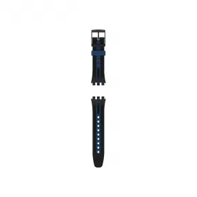 斯沃琪/Swatch CHRONO PLASTIC BLACK-BLUE SILICONE STRAP - ACSUSB406   