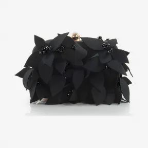  花朵钉珠方形手包 CL01AGDB2-BLACK