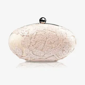  珠片蕾丝椭圆形手包 CL04AGF-ANTPK