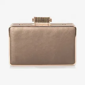 机械齿轮装饰皮质长方形手包 CL10AQR-GOLD