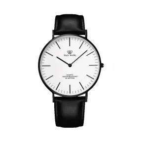 天王/Tianwang 不锈钢表壳全电黑色  TWINKLE系列 石英机芯 男表 GS3851B