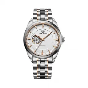 天王/Tianwang 不锈钢 间电玫瑰金 钨钢圈口  电商系列 自动机械 男表 GS51006NTP.NTP.S