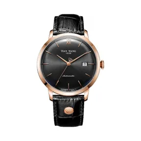 天王/Tianwang 不锈钢表壳全电玫瑰金，不锈钢圈口全电玫瑰金，不锈钢把的全电玫瑰金，不锈钢螺丝底盖  MI·X系列 自动机械 男表 GS51013P.D.LB.B