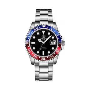 天王/Tianwang 不锈钢 圈口加兰间红色铝片圈  电商系列 石英机芯 男表 GS5971S-D-B