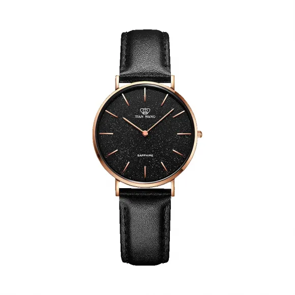 天王/Tianwang 不锈钢表壳全电玫瑰金色，不锈钢把的全电玫瑰金色  TWINKLE系列 石英机芯 中性表 LS3851P-E