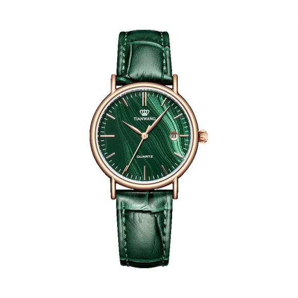 天王/Tianwang 沧海系列 不锈钢表壳全电玫瑰金 石英机芯 LS3874P.D.LE.E