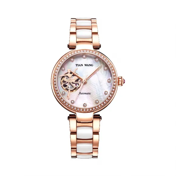 天王/Tianwang MS系列 不锈钢表壳全电玫瑰金 自动机械 LS51043P.CPW.W