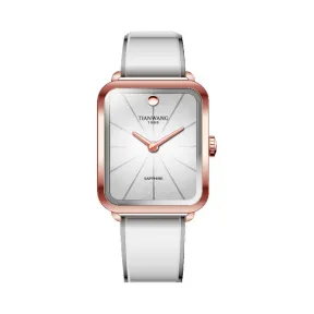 天王/Tianwang 征服者系列 不锈钢表壳全电玫瑰金色 石英机芯 MS31228P.PW.W