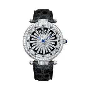 天舶/Tielbo 转运系列 316L精钢材质，电镀白金色 45.0mm*12.5mm T127M-P-W4