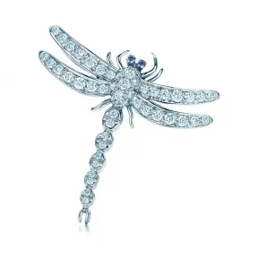 Tiffany Enchant™ 系列铂金镶钻蜻蜓胸针，中号  13249687