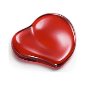 蒂芙尼/Tiffany Elsa Peretti® 系列 Heart 红水晶心形纸镇。