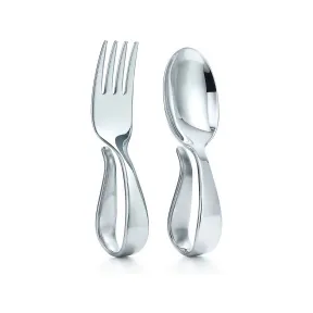 蒂芙尼/Tiffany 925 纯银环形叉子和勺子婴儿套装 13974357