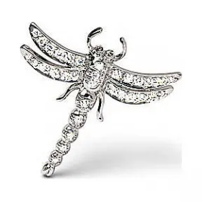 Tiffany Enchant™ 系列铂金镶钻蜻蜓胸针，小号  14403426