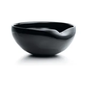 蒂芙尼/Tiffany Elsa Peretti® Thumbprint 碗，手工口吹威尼斯玻璃，黑色。 18889072 
