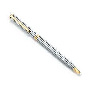 蒂芙尼/Tiffany 蒂芙尼黄铜配钌金 T 形笔夹圆珠笔。