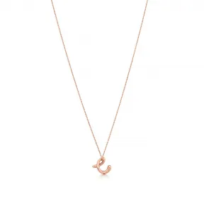 蒂芙尼/Tiffany Elsa Peretti® 字母吊坠 18K 玫瑰金A-Z 可用 29896801 GRP06735