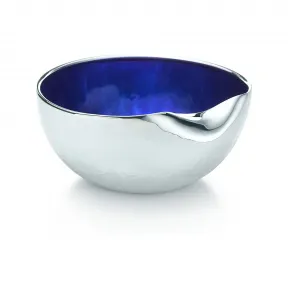 蒂芙尼/Tiffany Elsa Peretti® 纯银蓝色珐琅饰面 Thumbprint 碗。 32530575 