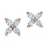 蒂芙尼/Tiffany Tiffany Victoria™ 系列 18K 玫瑰金镶钻小号耳环。
