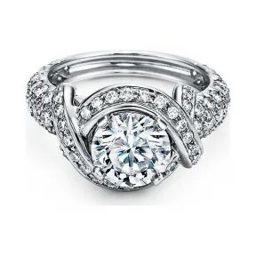 蒂芙尼/Tiffany Tiffany & Co. Schlumberger 系列铂金镶钻戒圈订婚钻戒。