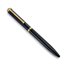 Executive Tiffany 系列黑色配金色亮漆可伸缩 T 形别针圆珠笔  37361321