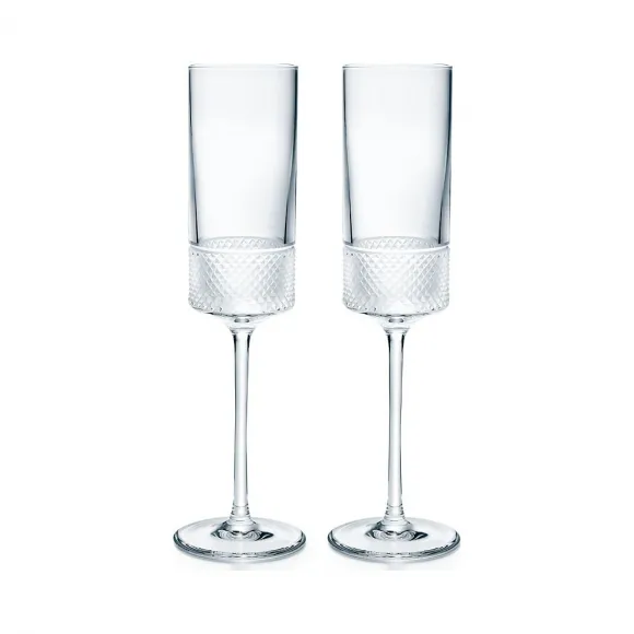 蒂芙尼/Tiffany Diamond Point 系列水晶玻璃笛形香槟对杯 60561966 | 