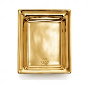 蒂芙尼/Tiffany 手绘金色陶瓷托盘。