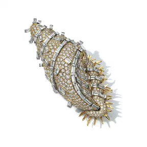 蒂芙尼/Tiffany Tiffany & Co. Schlumberger 18K 金及铂金矩形贝壳别针胸针。| Tiffany & Co. 62704233