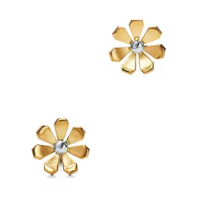 Return to Tiffany™ Love Bugs 系列 18K 黄金和纯银雏菊耳环  63464783