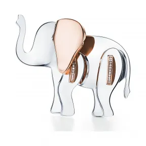 蒂芙尼/Tiffany Tiffany Save the Wild 系列纯银及 18K 玫瑰金镶钻大象胸针  68655196 