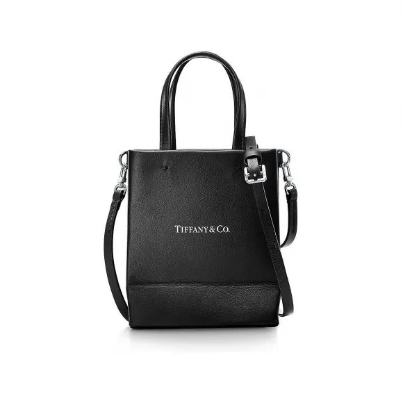 蒂芙尼/Tiffany Tiffany & Co. 黑色皮革迷你购物托特包 69473024 