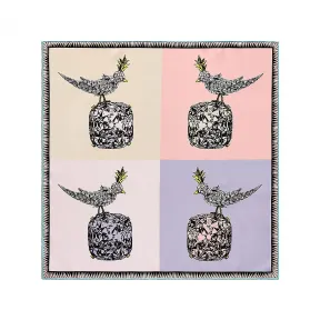 蒂芙尼/Tiffany Tiffany & Co. Schlumberger 系列:水晶粉色真丝石上鸟方巾