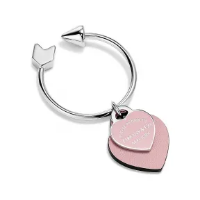 蒂芙尼/Tiffany Tiffany™ 系列水晶粉色珐琅 Lovestruck 钥匙扣