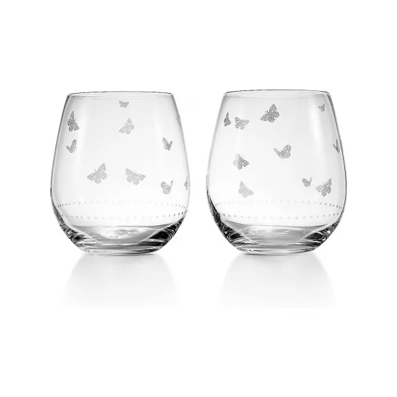 蒂芙尼/Tiffany Tiffany Audubon 水晶玻璃无柄红酒杯，两件套 72457781 