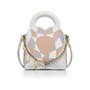 蒂芙尼/Tiffany Return to Tiffany® 中性色嵌花皮革迷你 Charm 托特包 72870336 