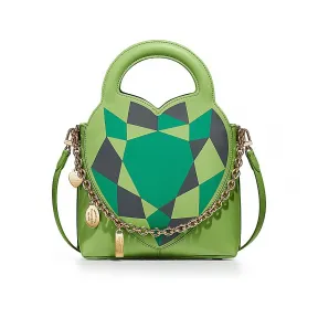 蒂芙尼/Tiffany Return to Tiffany® 绿色嵌花皮革迷你吊饰托特包 72870352