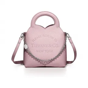 蒂芙尼/Tiffany Return to Tiffany™ 水晶粉色皮革迷你托特包 72910893 