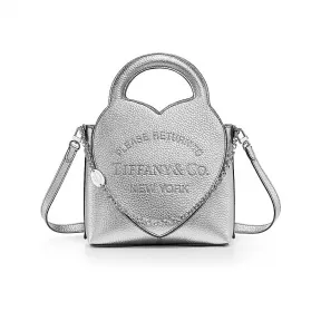 蒂芙尼/Tiffany Tiffany™ 系列银色皮革迷你托特包
