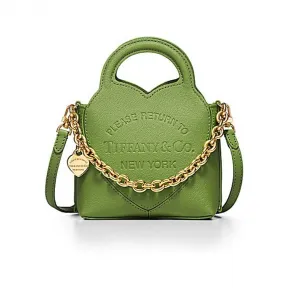 蒂芙尼/Tiffany Return to Tiffany™ 橄榄绿皮革微型托特包 73244099